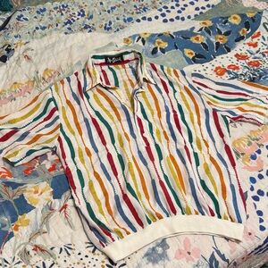 Alan Stuart Multicolor Striped Casual Shirt